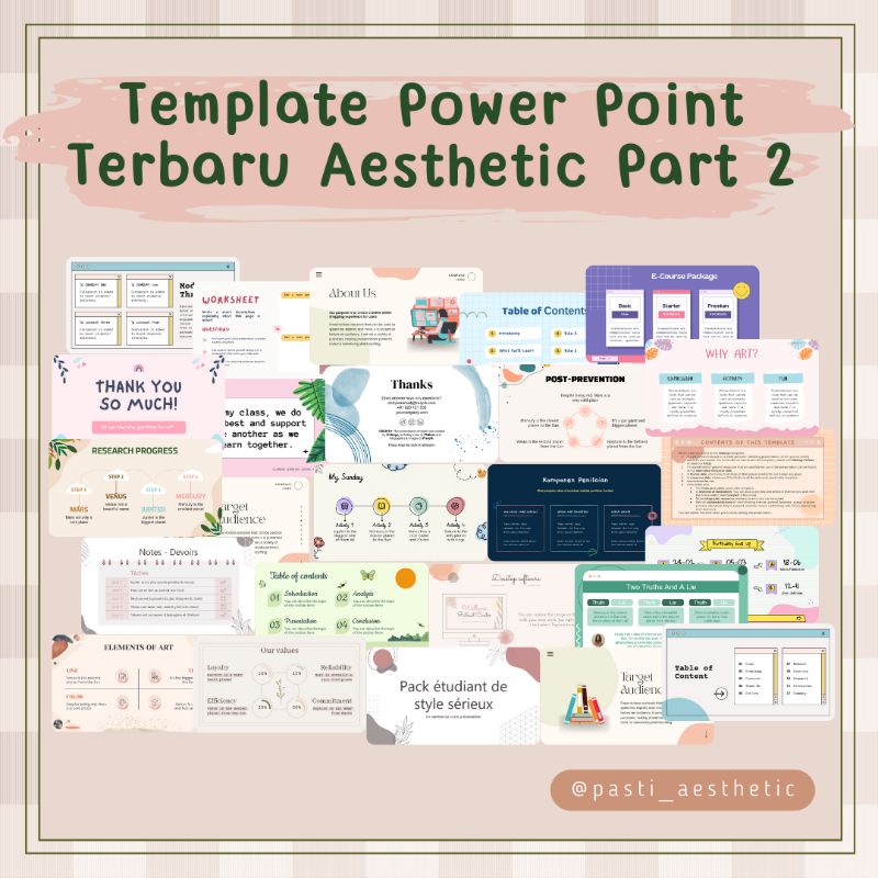 

Template PPT Power Point (Powerpoint) Aesthetic Premium Terbaru (Part 2)