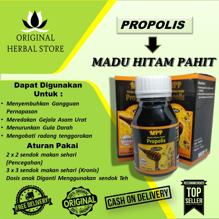 Madu Pahit Propolis - Suplemen Kulit - Madu Propolis - Madu Hitam Pahit Plus Propolis - Madu Pahit