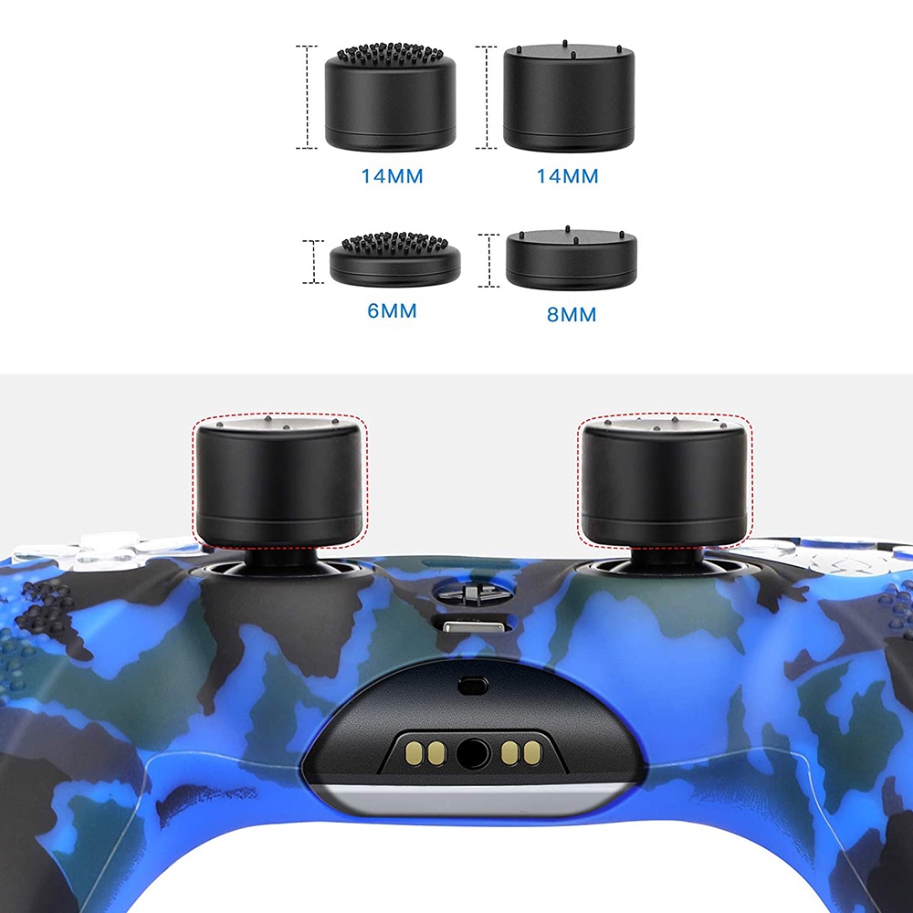 8pcs Cap Thumb Stick Analog Bahan Silikon Anti slip Untuk Controller PS5 / PS4 / PS3 / Switch Pro / Xbox One Elite