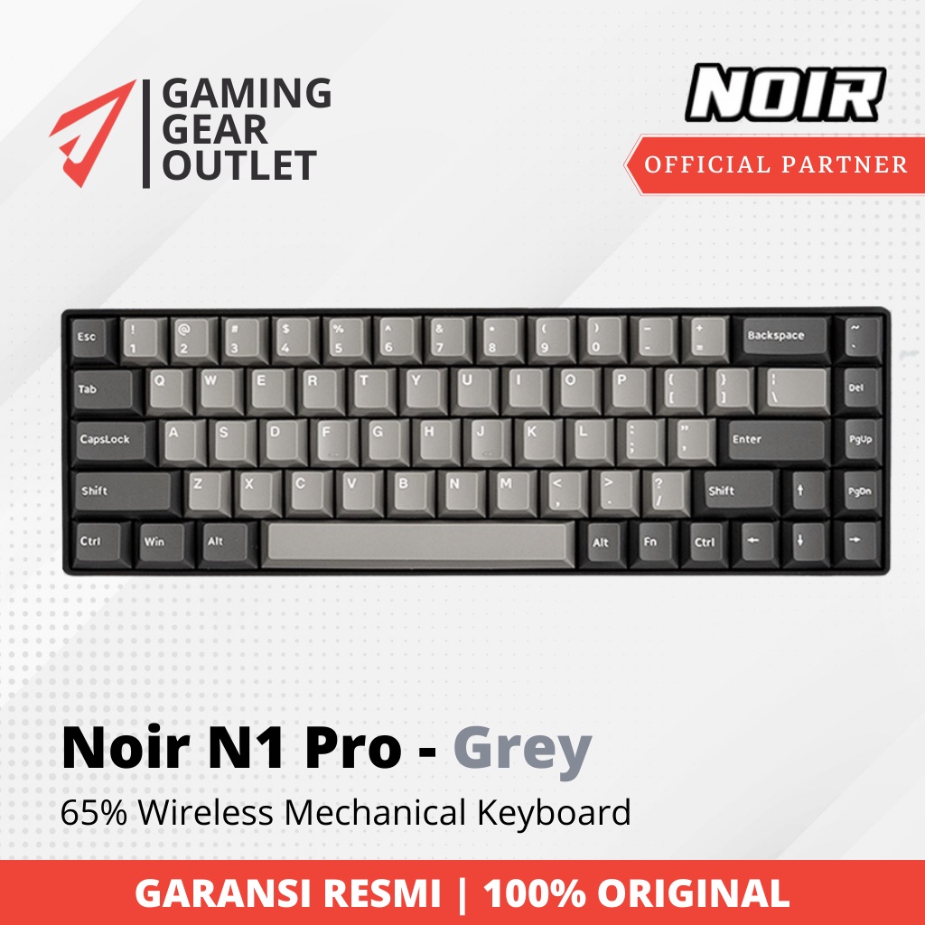 NOIR N1 Pro Grey -  65% Wireless Mechanical Keyboard