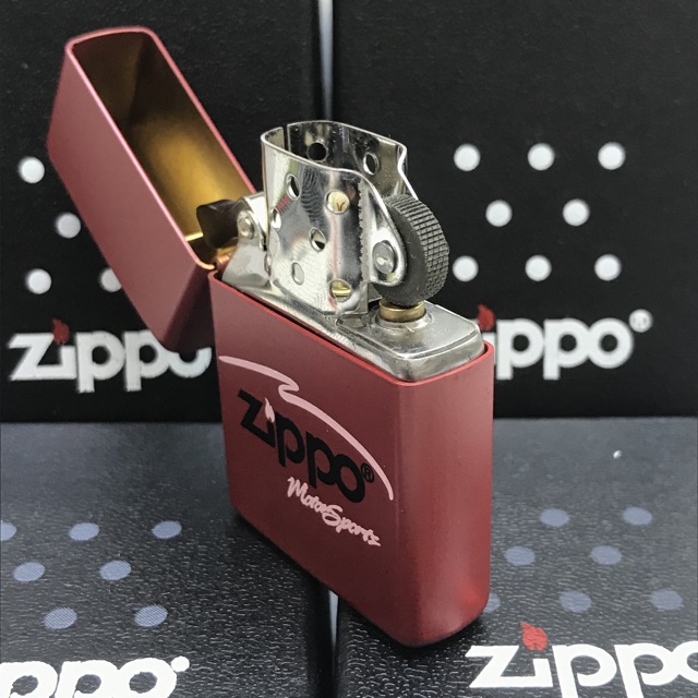 Zippo Matte Merah Motorsport Grade Ori