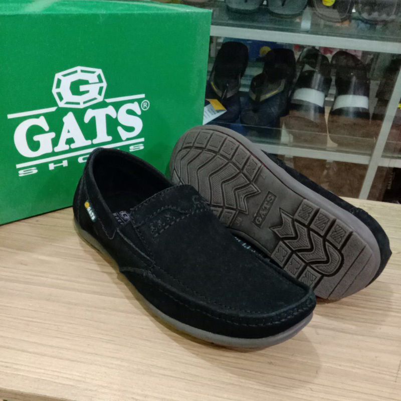SEPATU KULIT PANSUS PRIA GATS HK 0002 HITAM