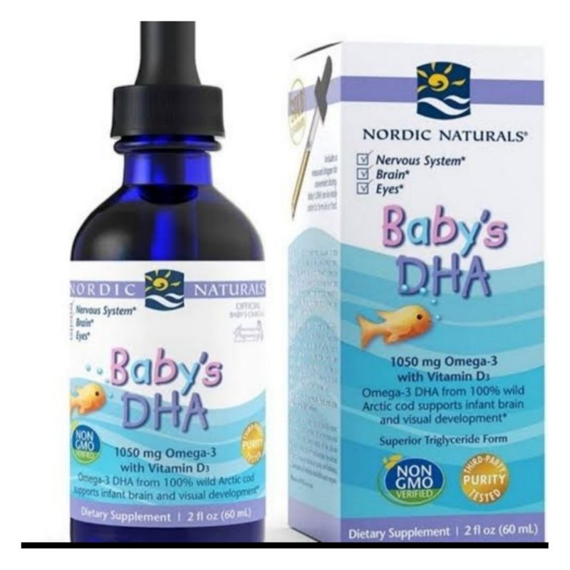 Jual Nordic Baby DHA 60 Ml Omega 3 baby minyak ikan Shopee Indonesia