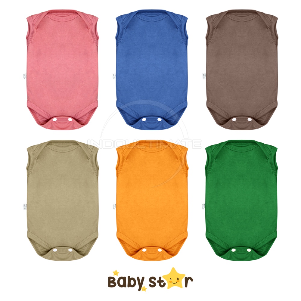 Jumpsuit Bayi Tanpa Lengan Jumper Kutung Bayi BABY STAR BCS-177 Baju Bayi Pakaian Bayi Jumper bayi Jumsuit bayi Baju Tidur Bayi Laki Laki Perempuan Newborn