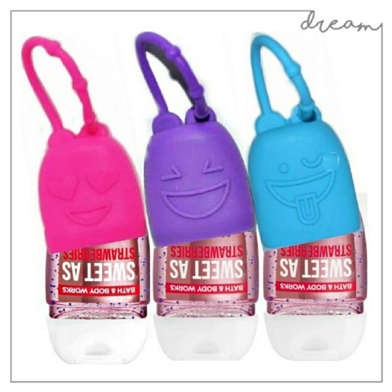 ON SALE!❤ [HOLDER ONLY] BATH &amp; BODY WORKS BBW PURPLE, BLUE &amp; PINK FACE POCKETBAC ANTI-BACTERIAL ANTISEPTIK HOLDER 29 ML