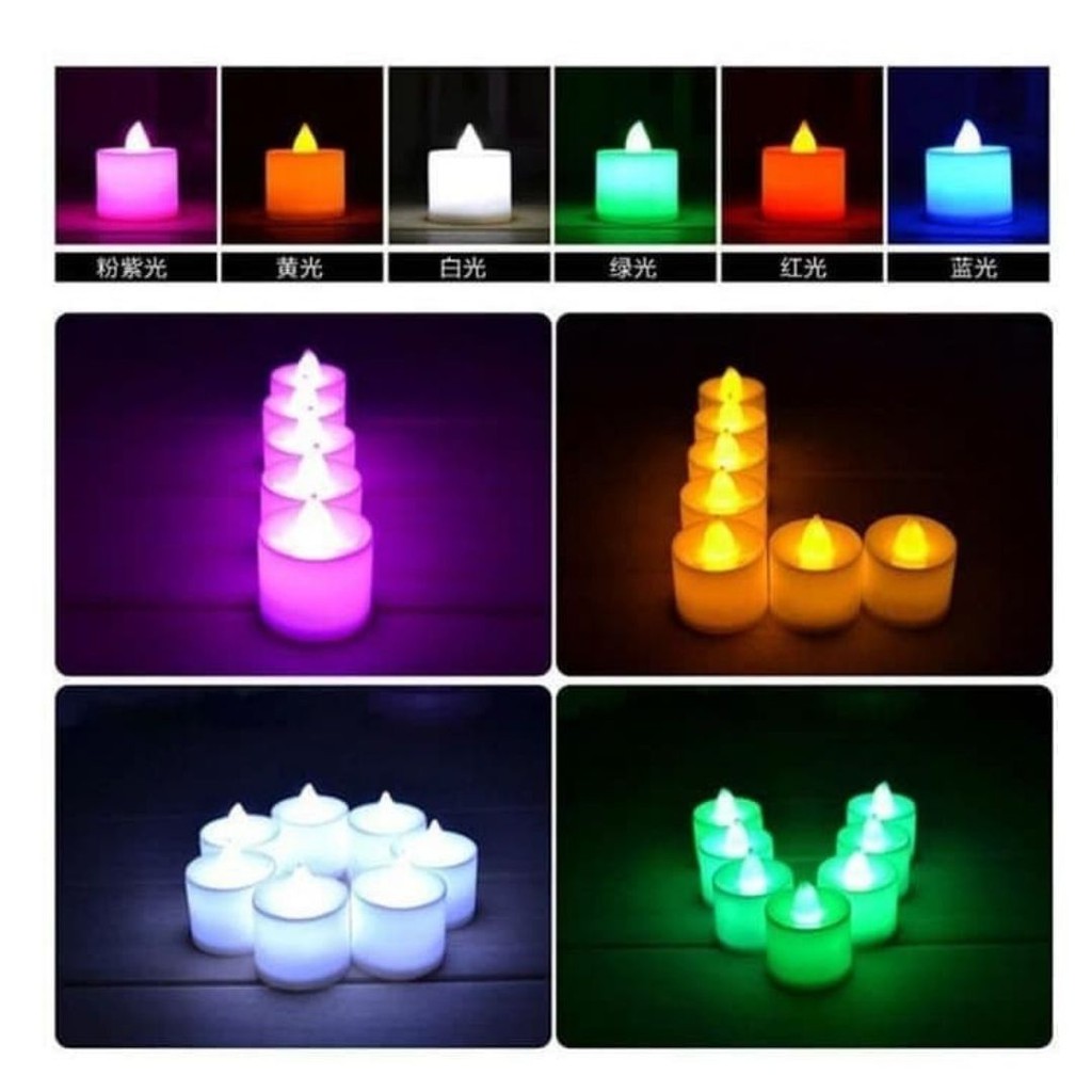 Lampu Lilin Elektrik LED Candle Lamp Tanpa Api Multiwarna 113116