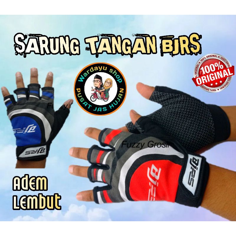 Sarung Tangan Motor / Sarung Tangan Sepeda Goes BJRS Pendek Setengah Jari / Sarung Tangan Mancing Kombinasi Murah  / Manset Lengan Panjang Sarung Tangan Pria Wanita Dewasa Kualitas Terbaik Kuat