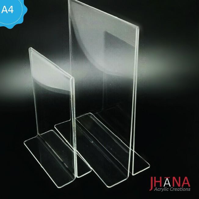 

Z0FN A4T Tentcard Acrylic / Tempat Brosur / Nomor Meja / Tent Holder Akrilik / acrylic / Akrilik Men