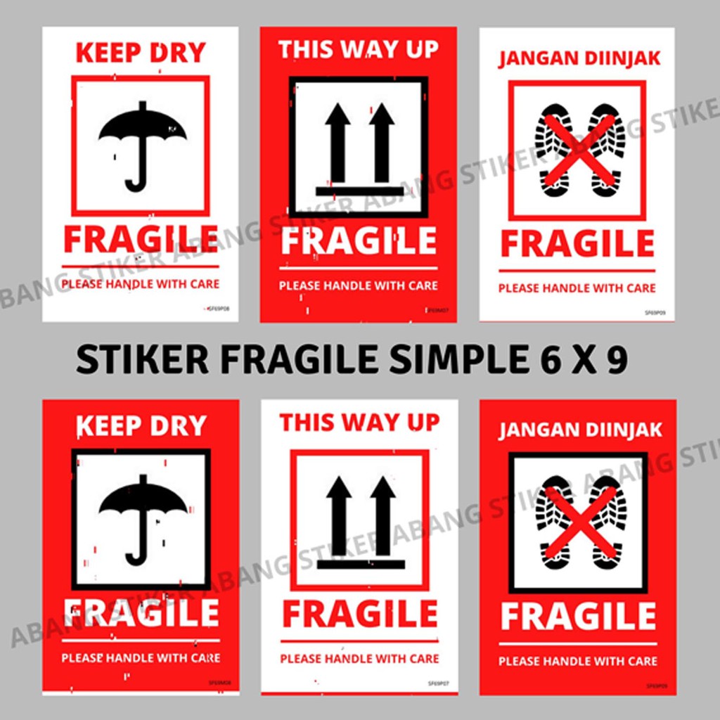 

Stiker Fragile 1 Simbol 6 x 9 cm