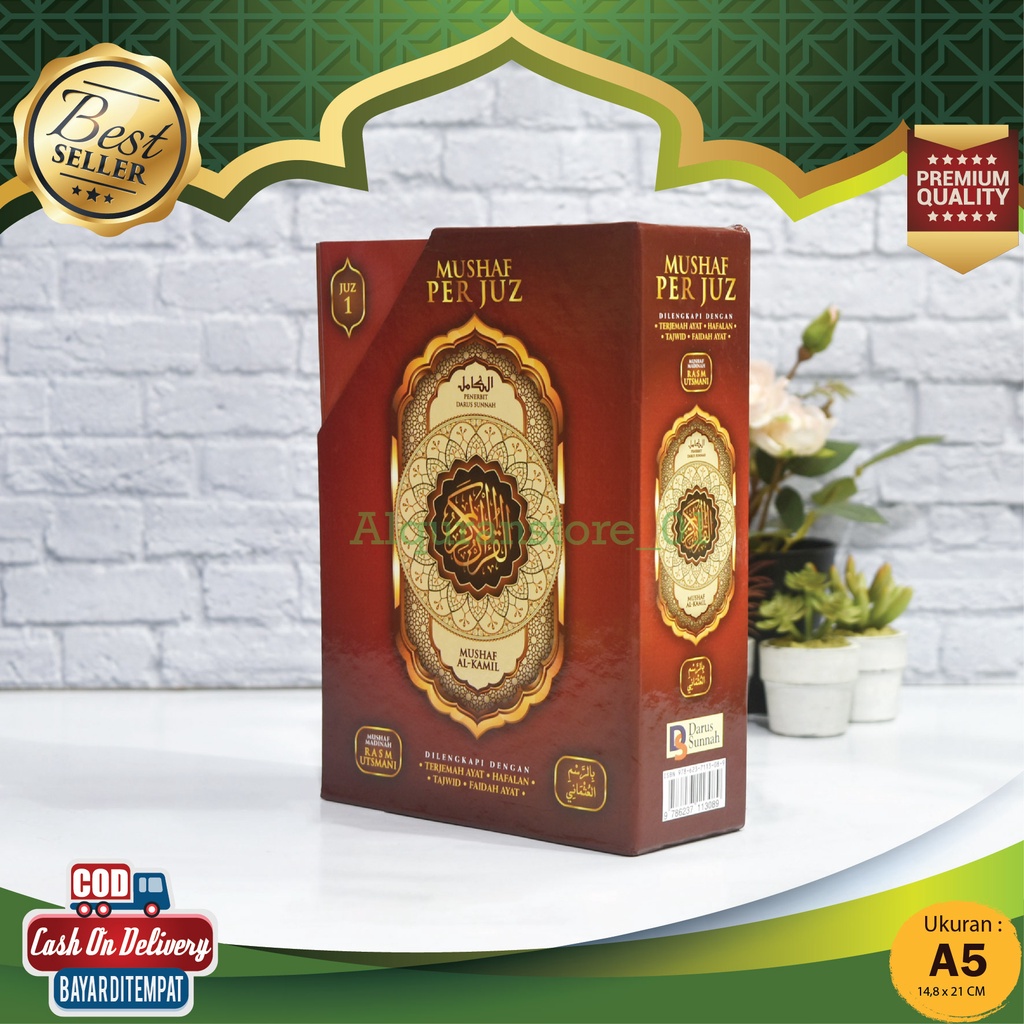 Alquran Per Juz Murah Mushaf Madinah Al Kamil A5 Darussunnah Ukuran Sedang A5 Terjemahan Tajwid Leng