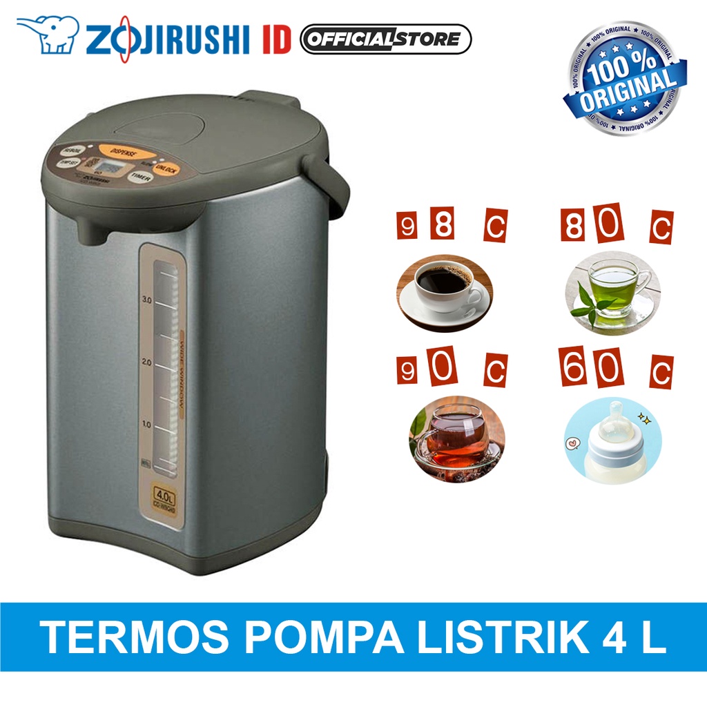 TERMOS POMPA LISTRIK 4L / ELC.AIRPOT CD-WBQ40 TS ZOJIRUSHI