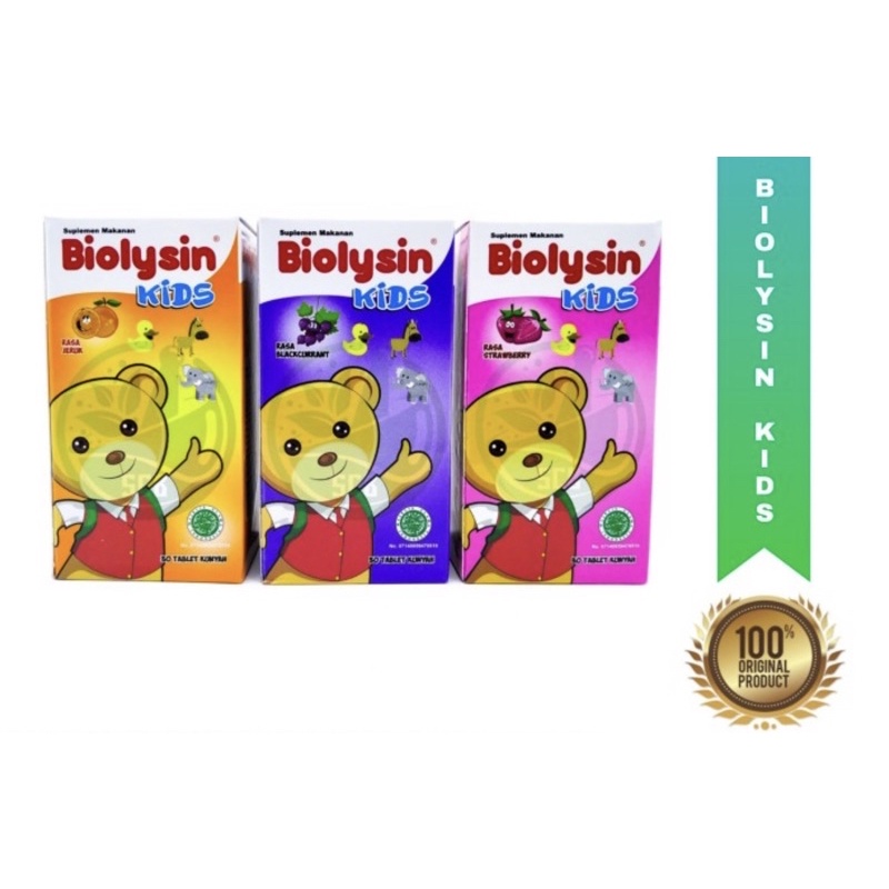 Biolysin kids 30 tablet ( multivitamin permen anak )