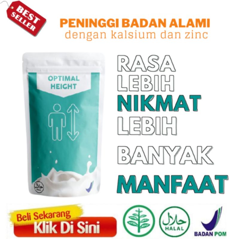 [TERLARIS] SUSU PENINGGI BADAN OPTIMAL HEIGHT GAINER obat tinggi badan grow up desawa ampuh alami