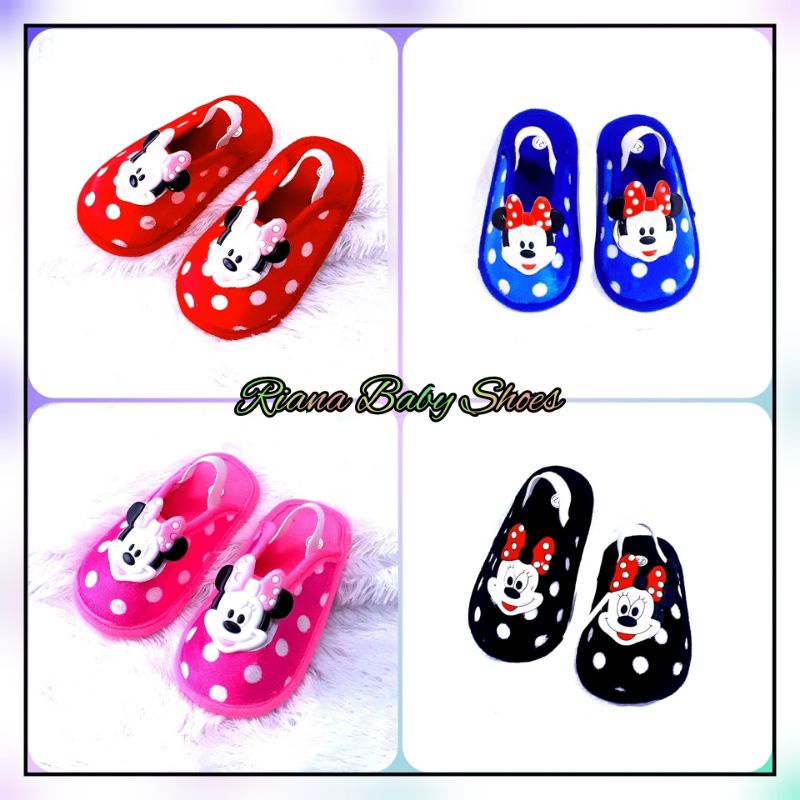 Sandal Slop bayi BAPAU tali motif Mickey mouse murah terbaru usia 6 s/d 18 Bulan