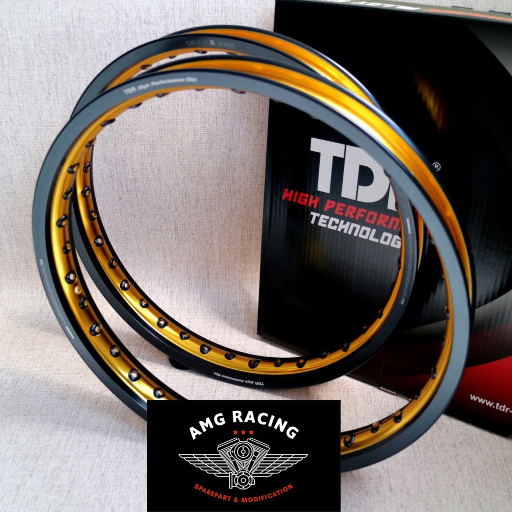 Jual Velg Tdr New Wx Shape Set X Tone Black Gold Hitam Emas Shopee Indonesia