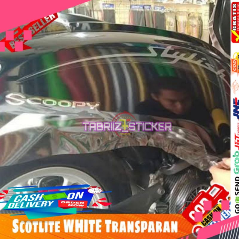 Sticker skotlet transparan / Sticker skotlet motor / Sticker skotlet mobil