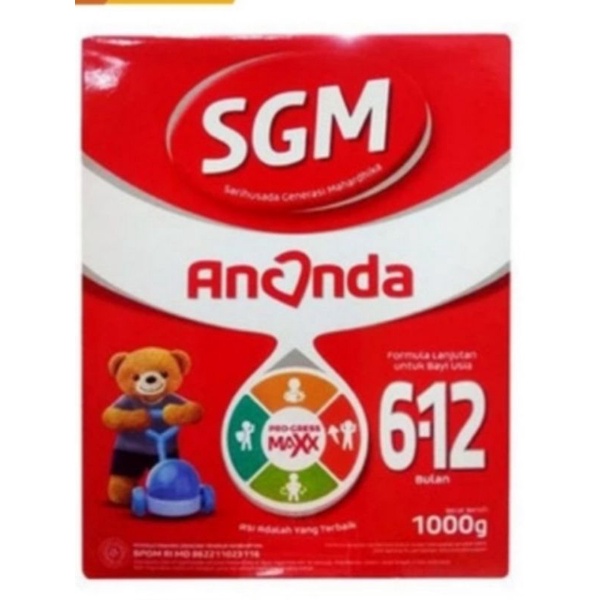 Susu formula SGM 6 bulan - 12 bulan 1000 gram