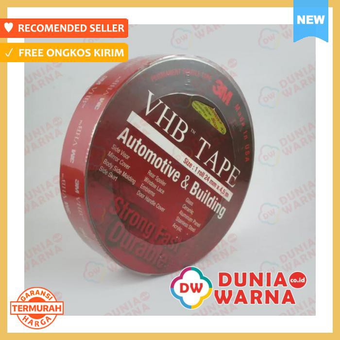 

3M Vhb 4900 Double Tape Foam Otomotif Dan Outdoor 24 Mm X 4,5 M Selotip - Selotip & Double Tape