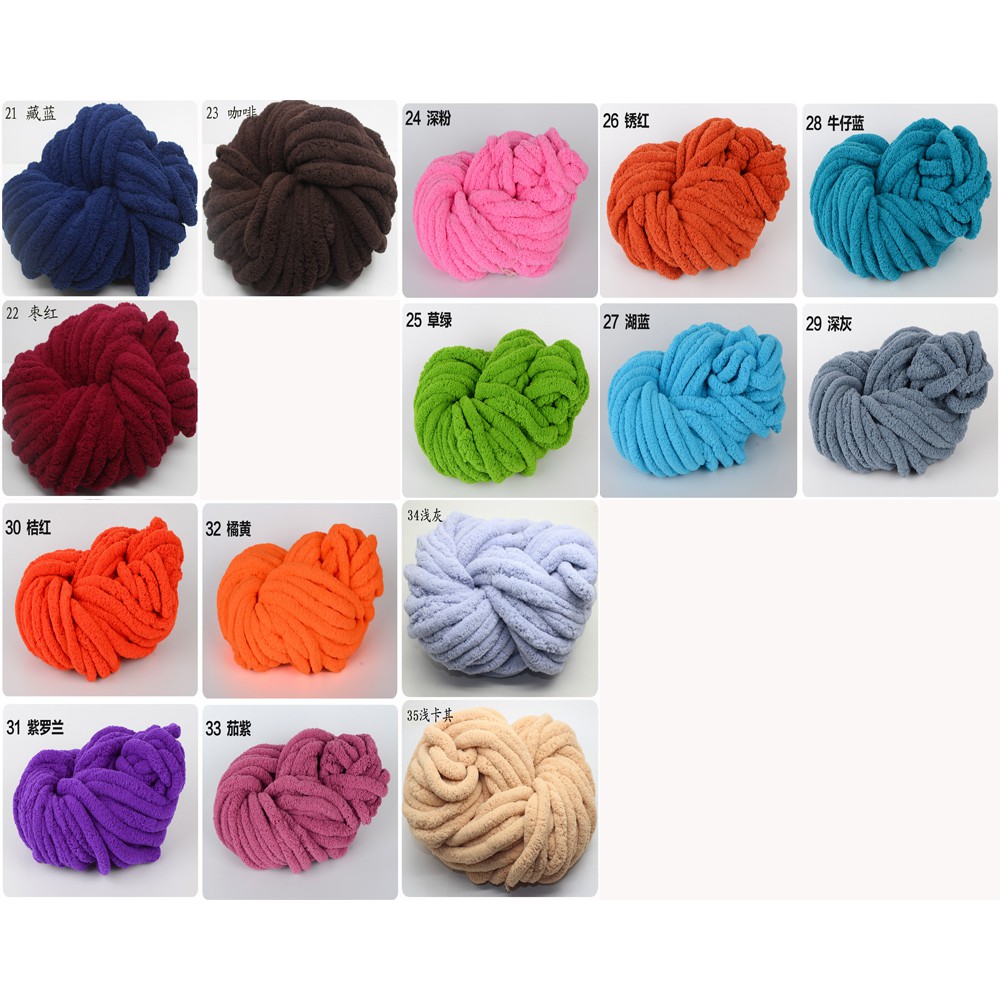 21-35 Benang rajut chenille jumbo import/ benang rajut handuk jumbo import