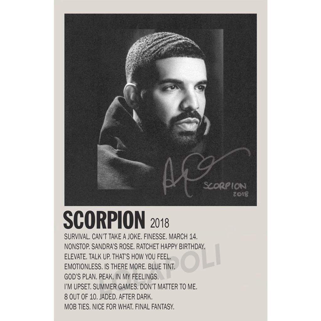 Poster Cover Album Scorpion - Drake