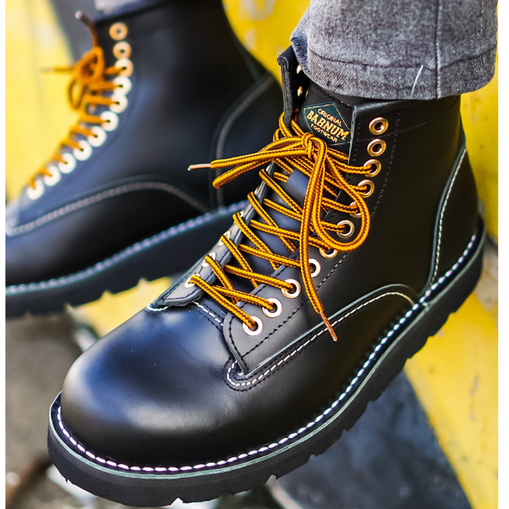 HIPPO BLACK  |FORIND x BARNUM| Sepatu Boots Kulit Asli Boot Kulit Pria Cowok New Ori Lokal Footwear