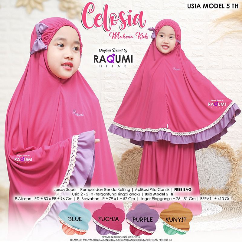 CELOSIA MUKENA KIDS BY RAQUMI HIJAB ORIGINAL