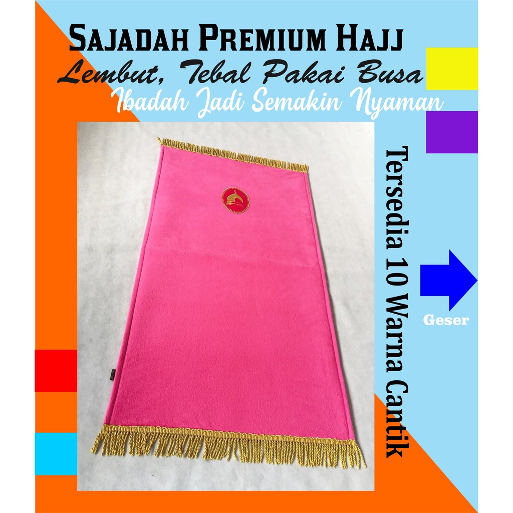 Sajadah Pink Premium Sejadah Hajj Busa Inoac 1 Cm Empuk Halus Sajda Premium Mewah Untuk Anak Dewasa