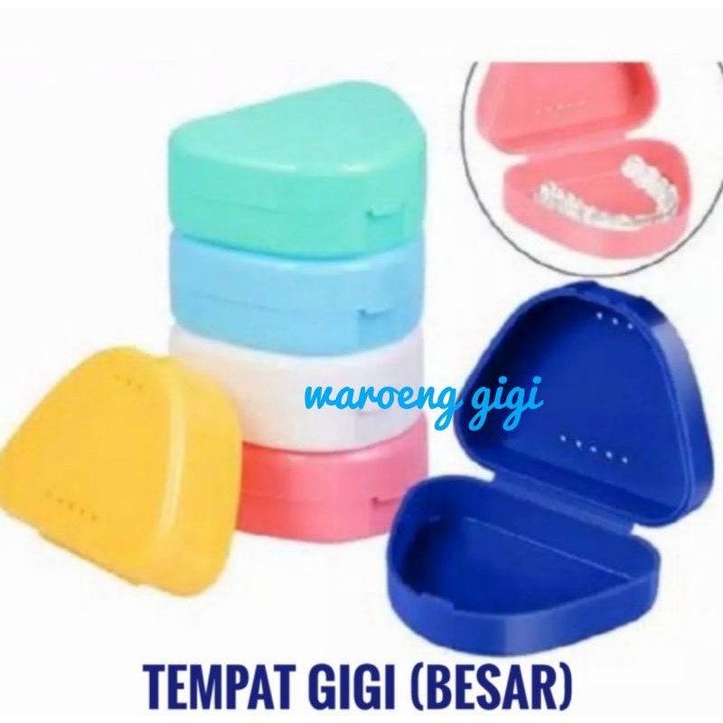 Kotak Tempat Simpan Gigi Palsu / Kotak Penyimpanan Gigi Palsu / Denture Box