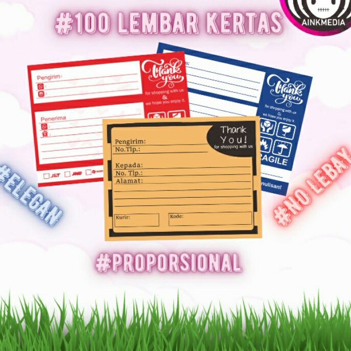 

LABEL PENGIRIMAN OLSHOP ISI 100 LEMBAR