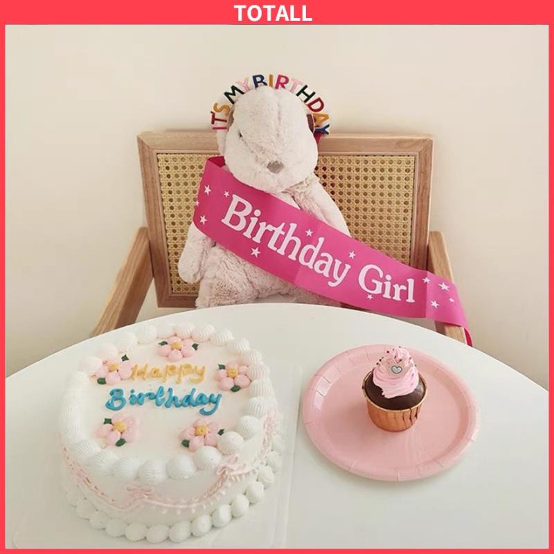 COD Selempang Sash Birthday Girl Selempang Ulang Tahun Birthday Sash Birthday Queen Princess-Totall