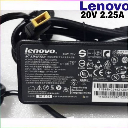 ADAPTOR CHARGER LAPTOP LENOVO PETAK 20V-2.25A KEPALA USB PETAK