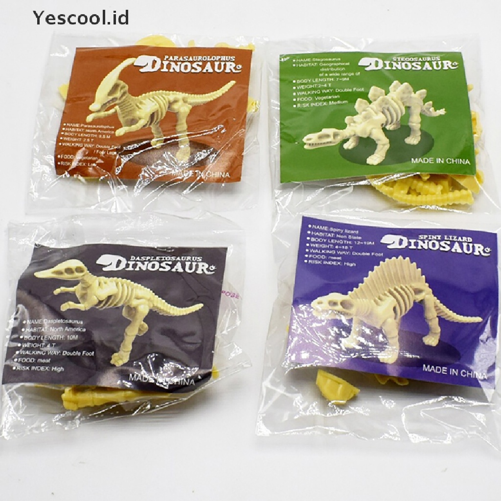 (Yescool) Mainan Edukasi puzzle Simulasi Tengkorak Dinosaurus Bahan Plastik Untuk Anak DIY