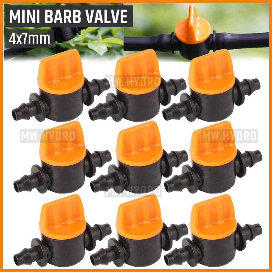 Barb Valve / Keran / Stop Kran Selang 4 mm / 7 mm (Mini)