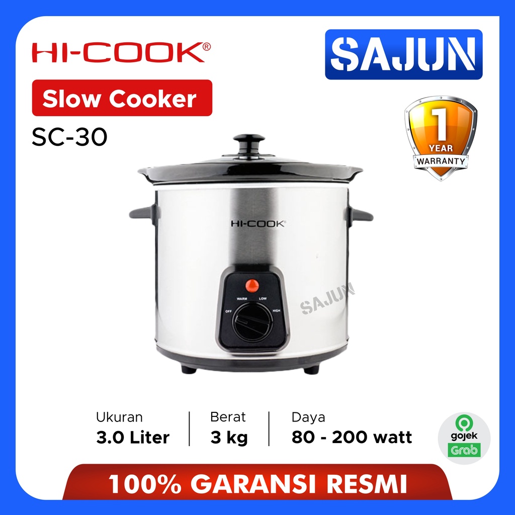 HI-Cook Slow Cooker SC-30 Kapasitas 3 Liter SC 30