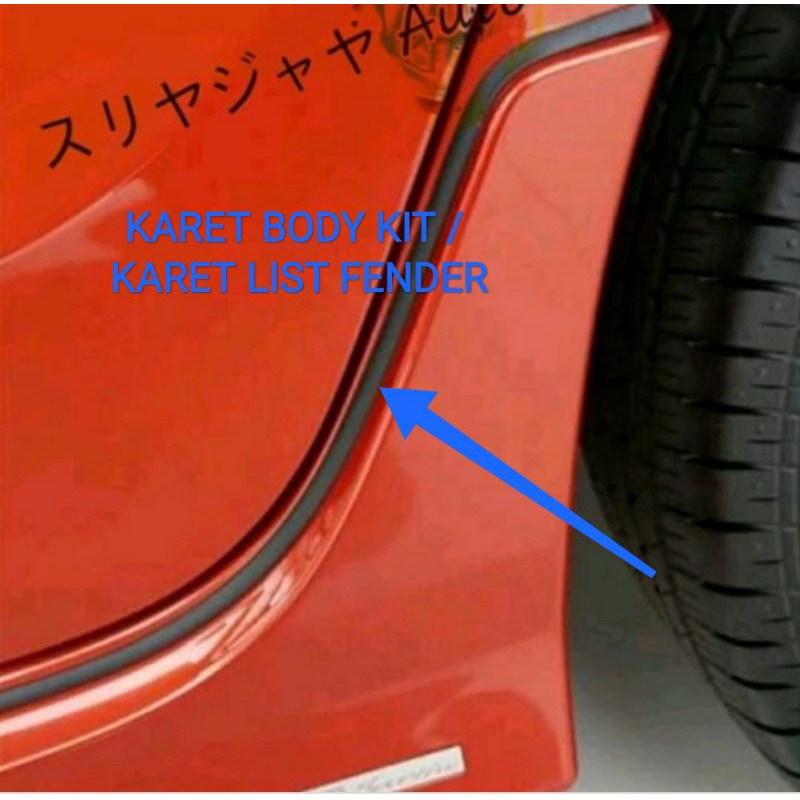 Karet lis list bodykit fender spakbor overfender mobil