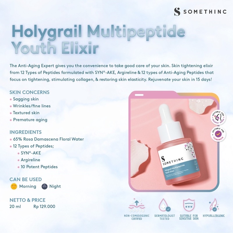 SOMETHINC Holygrail Multipeptide Youth Elixir Serum 20ml