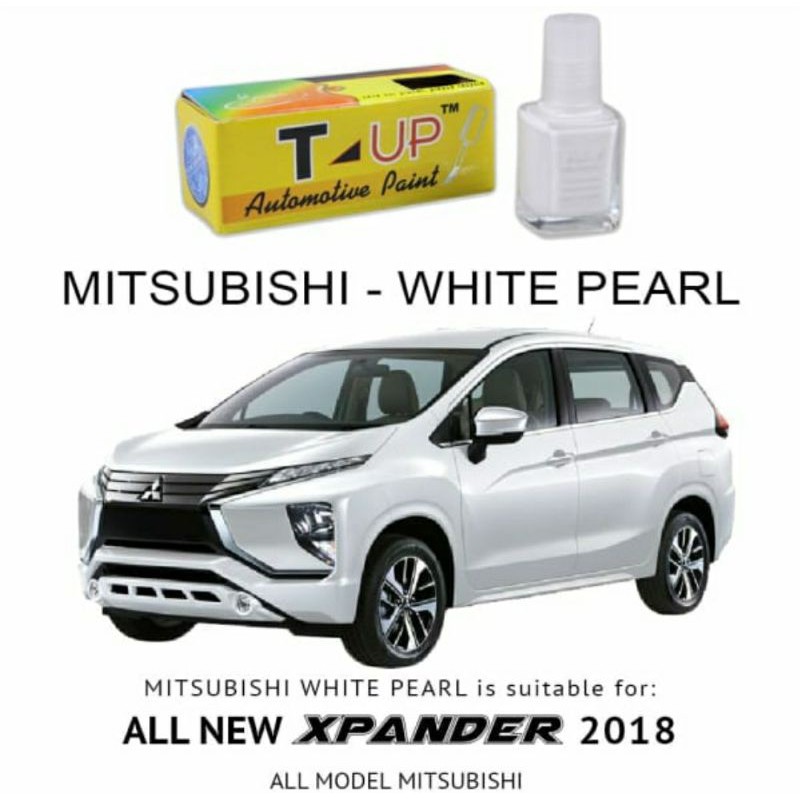 T-UP CAT OLES MITSUBISHI WHITE PEARL CONTOH CAT WHITE PEARL MITSUBISHI CONTOH CAT PUTIH MITSUBISHI