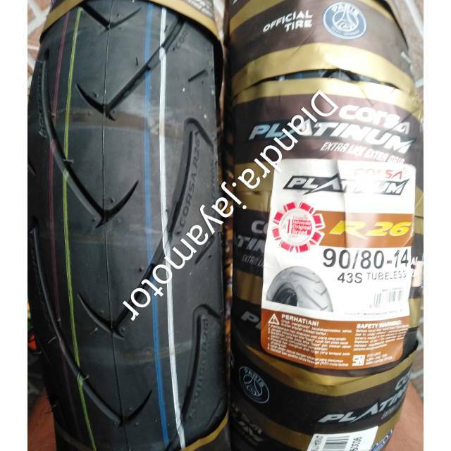 Ban tubles matic corsa plstinum r26 90/80.ring 14 FREE PENTIL 100% original