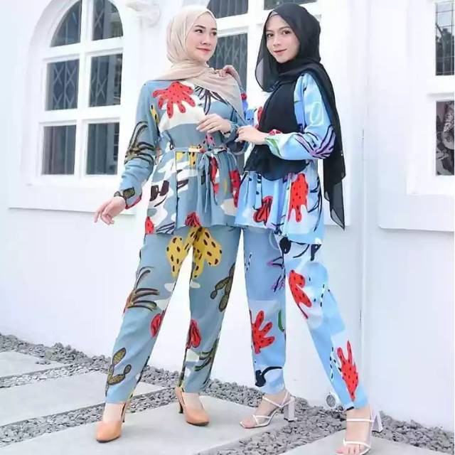 ONE SET KAKTUS /  VINICY SET / PIYAMA MOTIF / SETELAN PAJAMAS  sh