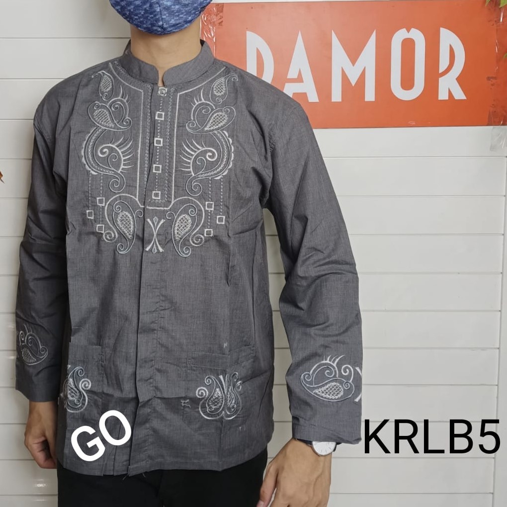 gof KRLB DAMOR (CRESSIDA) KOKO REGULER Baju Muslim Koko Cowok Pakaian Pria Muslim Lengan Panjang