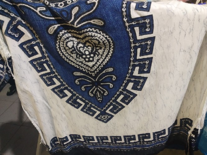 Kaos Dashiki - Kaos Batik Etnik Unisex Jefri Putih - L/dewasa