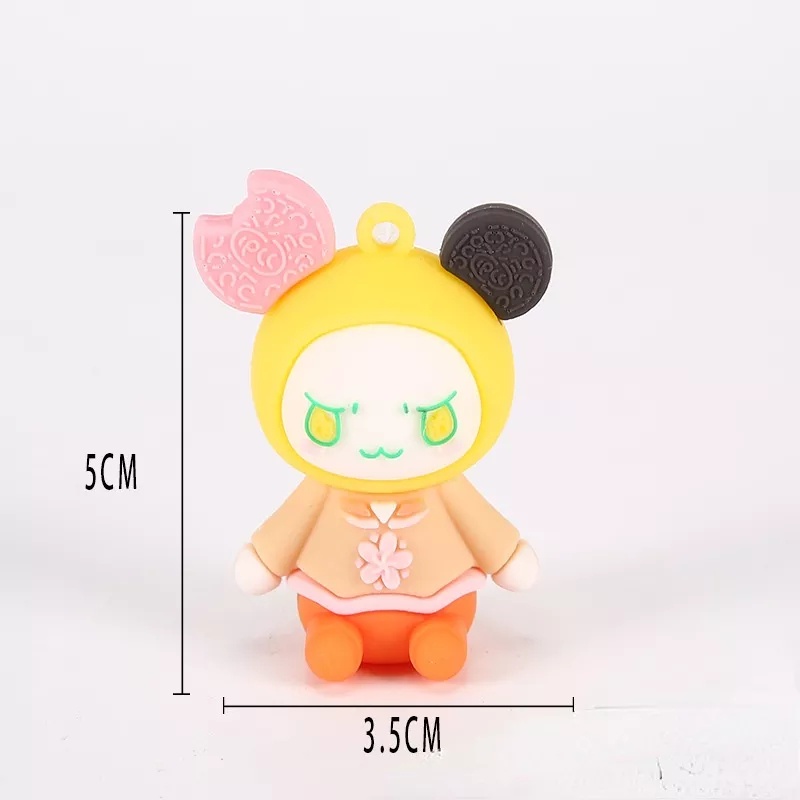 GANTUNGAN KUNCI CAKE DOLL // Ganci Karakter Boneka Kue Unik Lucu | Gantungan tas | Bag Charm | Souvenir Murah | Keychain | COD