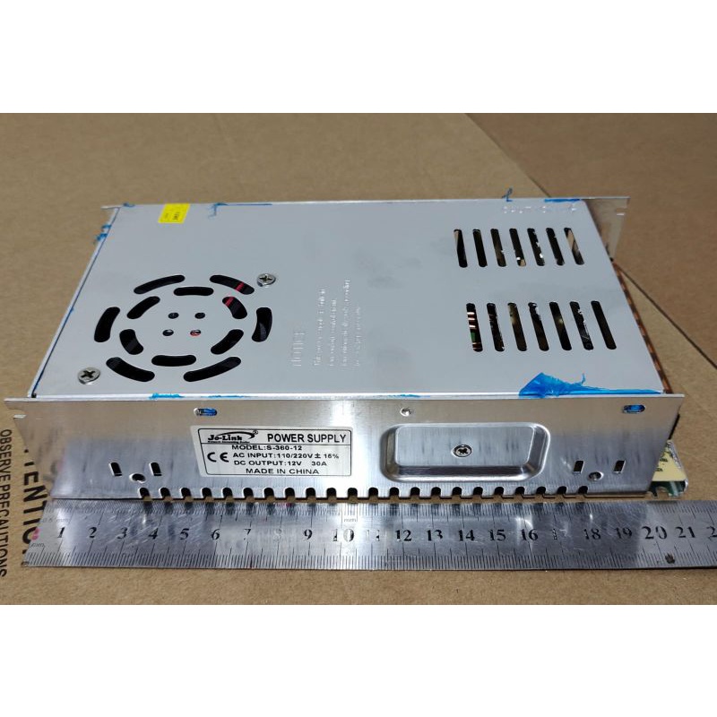 POWER SUPPLY 12V 30A + FAN HARGA GROSIR LANGSUNG KE ADMIN