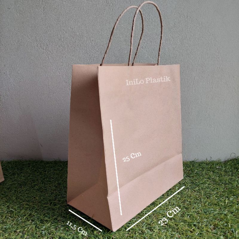 

@25pcs Shopping bag 23x11,5x25 cm / tas brownies / Paper Bag / Goodie Bag ALT