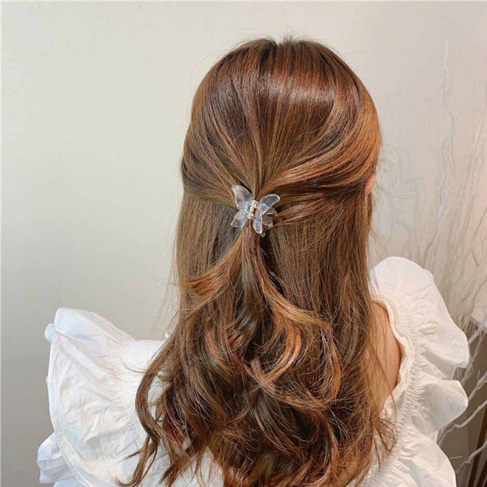 Agustina Hair Claw Fashion Wanita Korea Mini Kupu-Kupu Transparan Hiasan Kepala