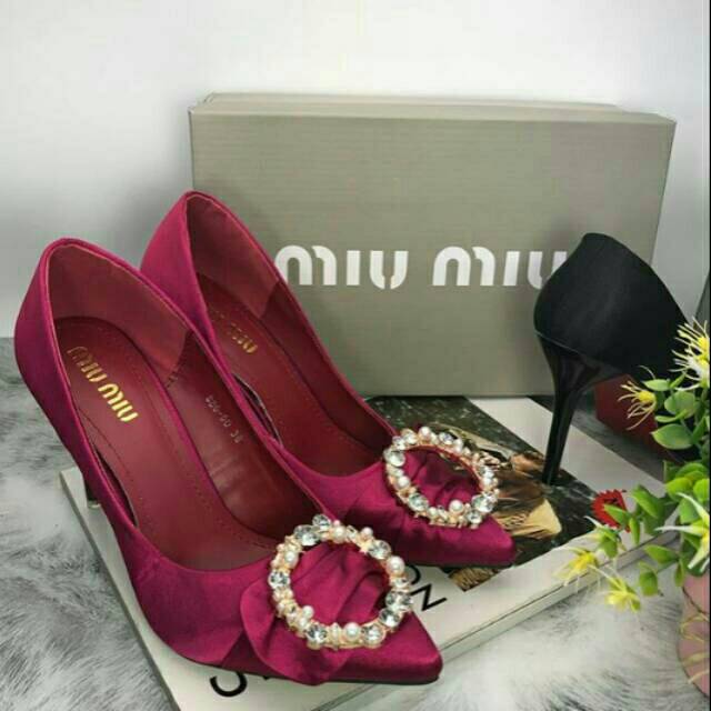 SEPATU MIUMIU HEELS 9 CM