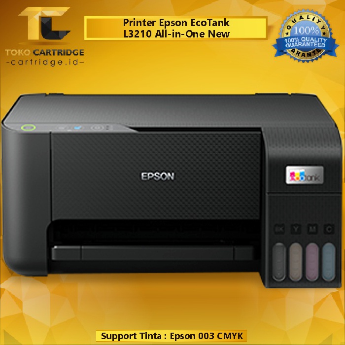 Printer Epson EcoTank L3210 All-in-One (Print - Scan - Copy) New, Pengganti Epson L3110 Multifungsi Print Photo Warna Foto Original