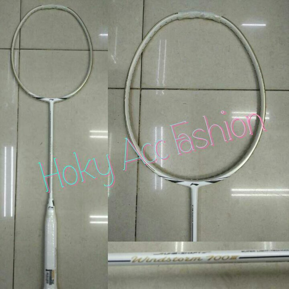 Raket Badminton Lining Windstorm 700 III White   Original Mudah