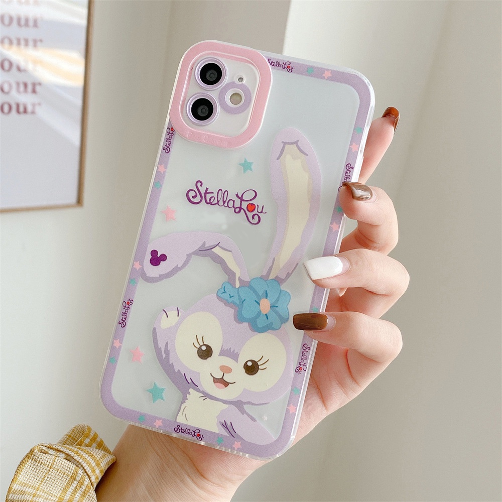 Soft Case Silikon TPU Transparan Motif Kelinci Untuk IPhone 14 13 12 11 Pro XS Max XR X 8 7 6S Plus Mini SE2