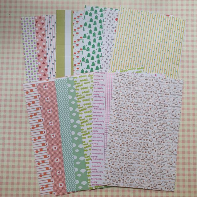 

pattern sticker for scrapbook and journal